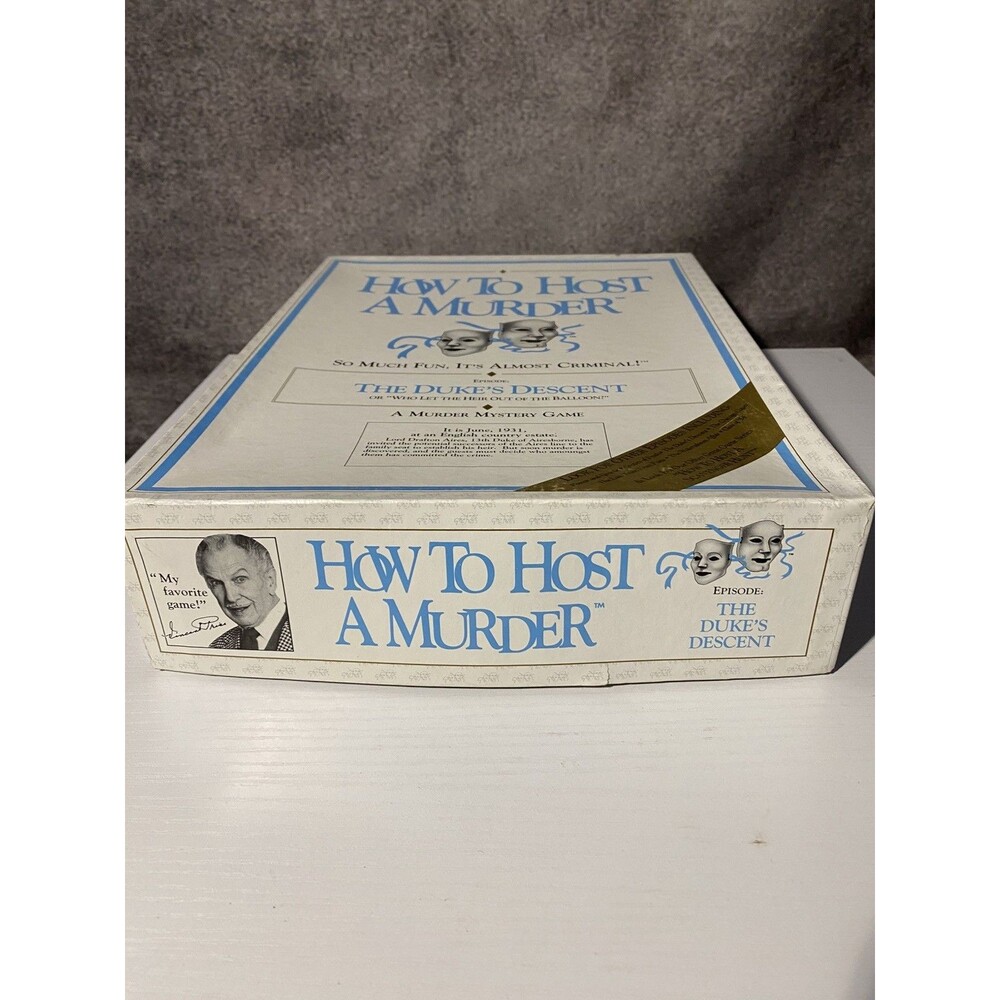 Vintage How To Host A Murder The Duke's Descent Mystery Game 1990 Open
